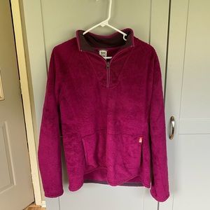 Fuzzy north face sweatshirt